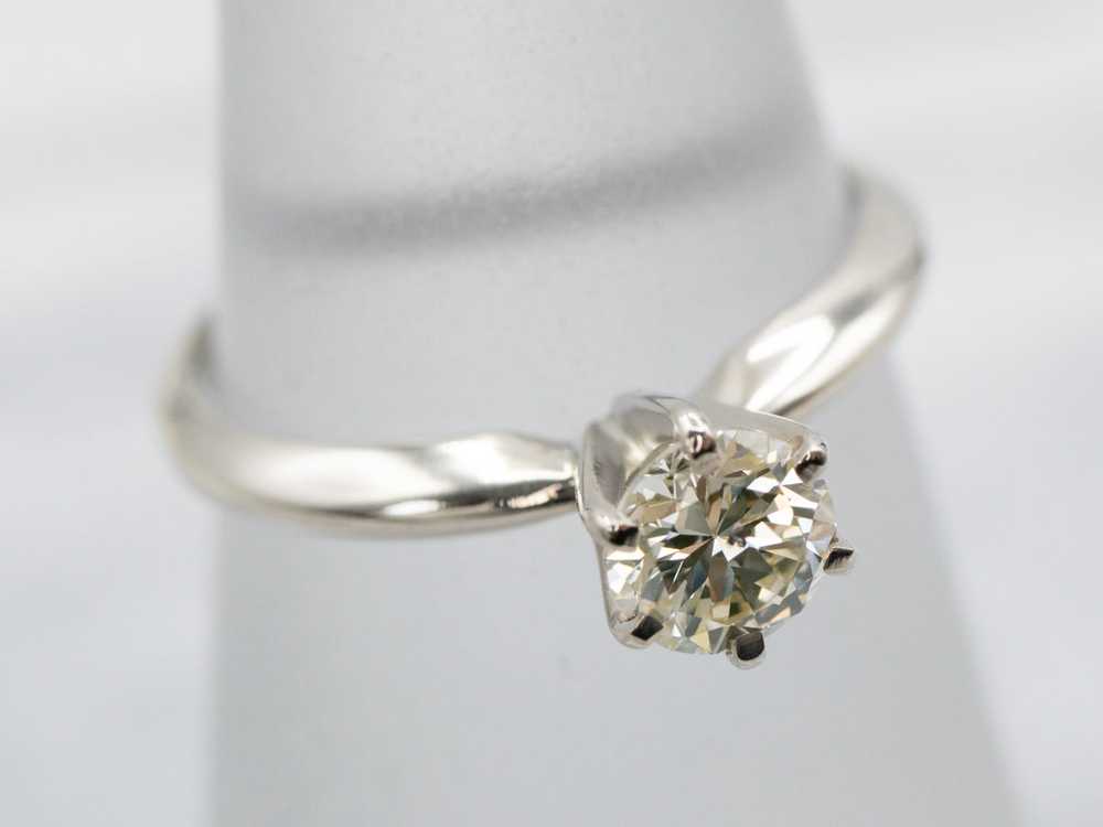 Classic Diamond Solitaire Engagement Ring - image 3