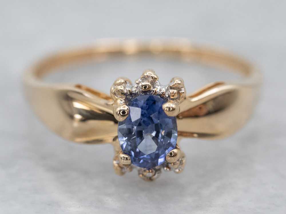 Sweet Oval Cut Sapphire Ring - image 1