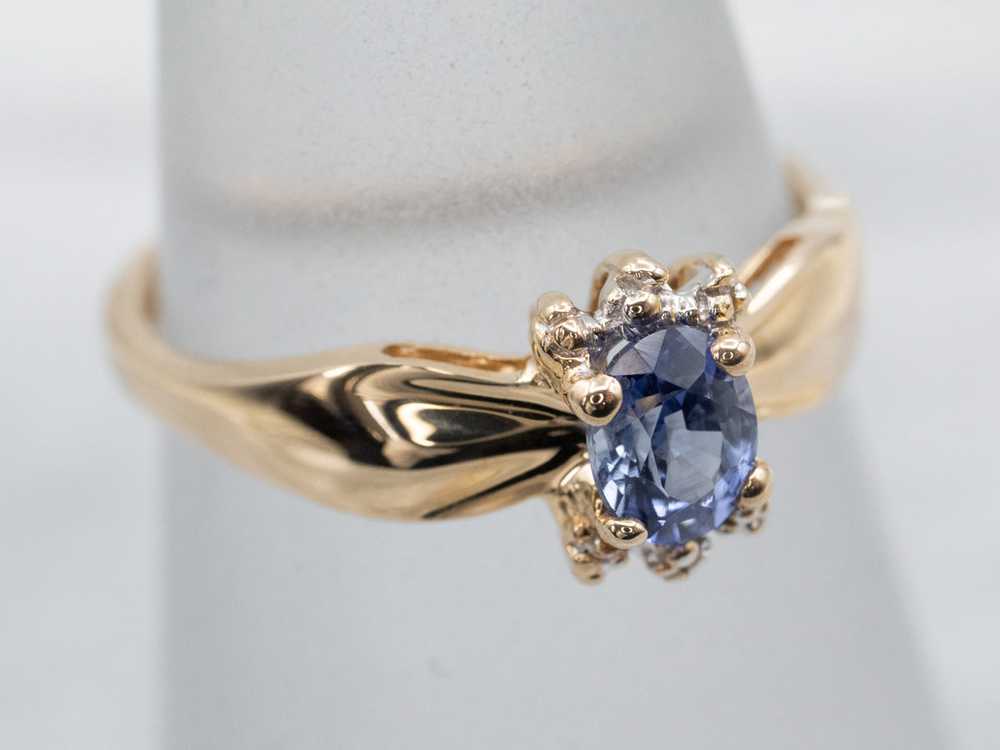 Sweet Oval Cut Sapphire Ring - image 3