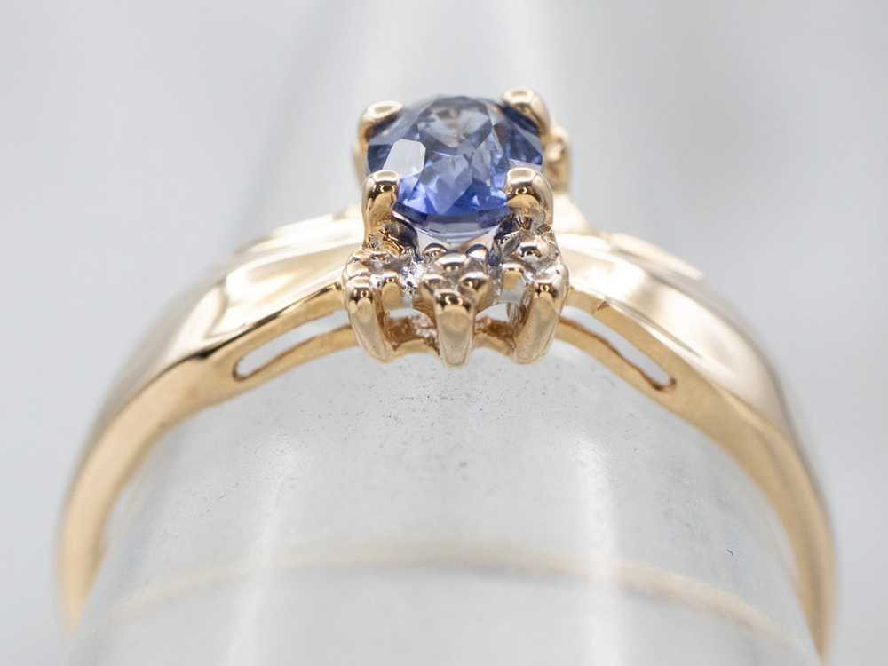 Sweet Oval Cut Sapphire Ring - image 4