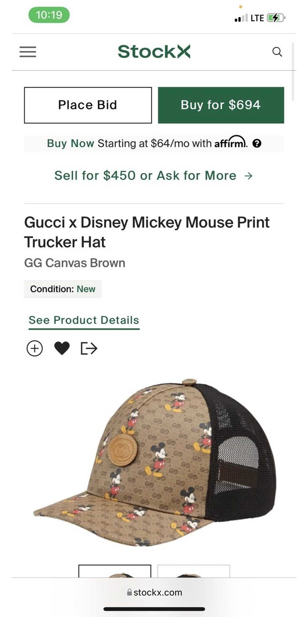 Gucci Gucci x Disney Mickey Mouse Print Trucker H… - image 6