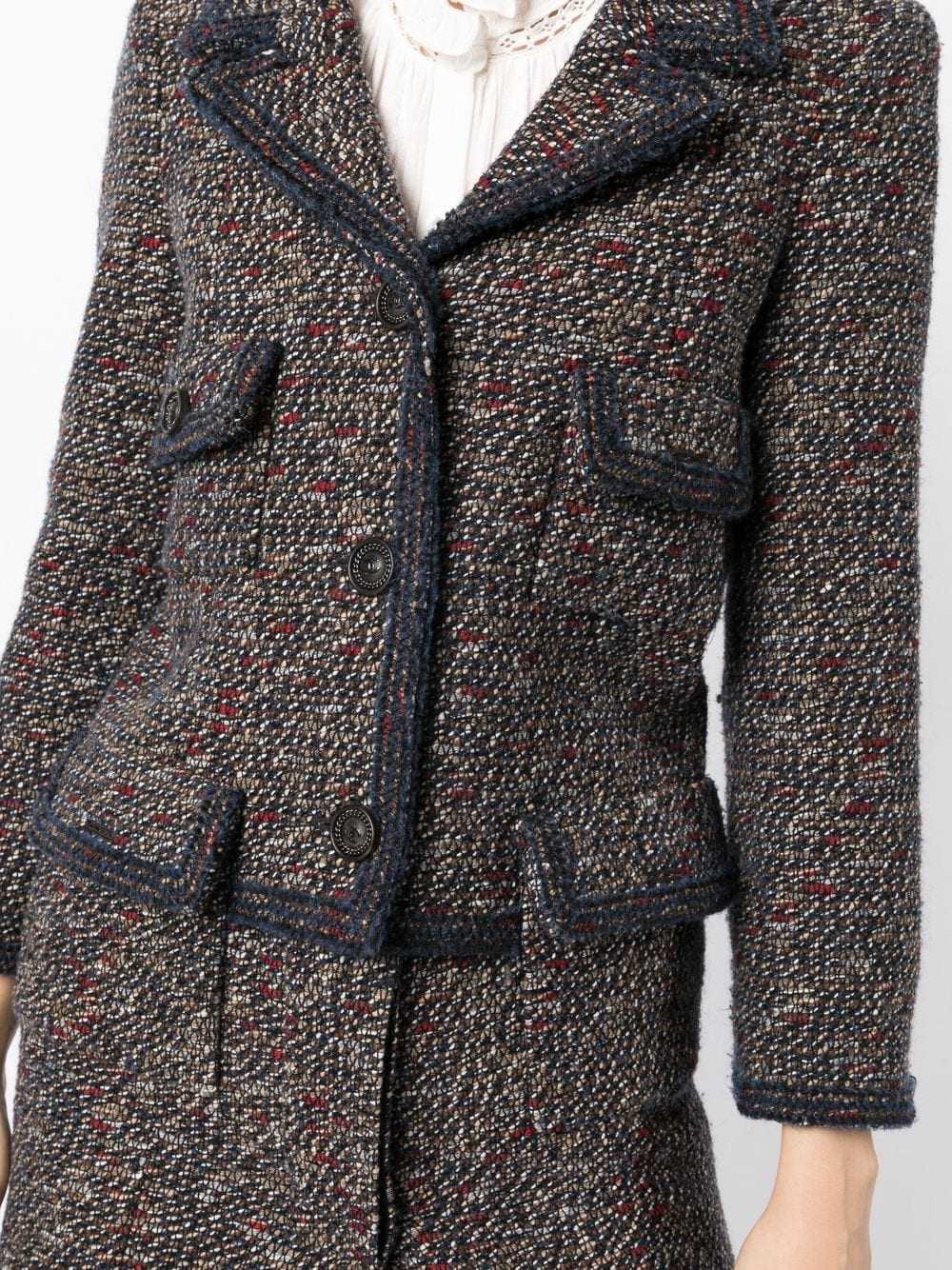 CHANEL Pre-Owned layered tweed jacket - Blue - image 5