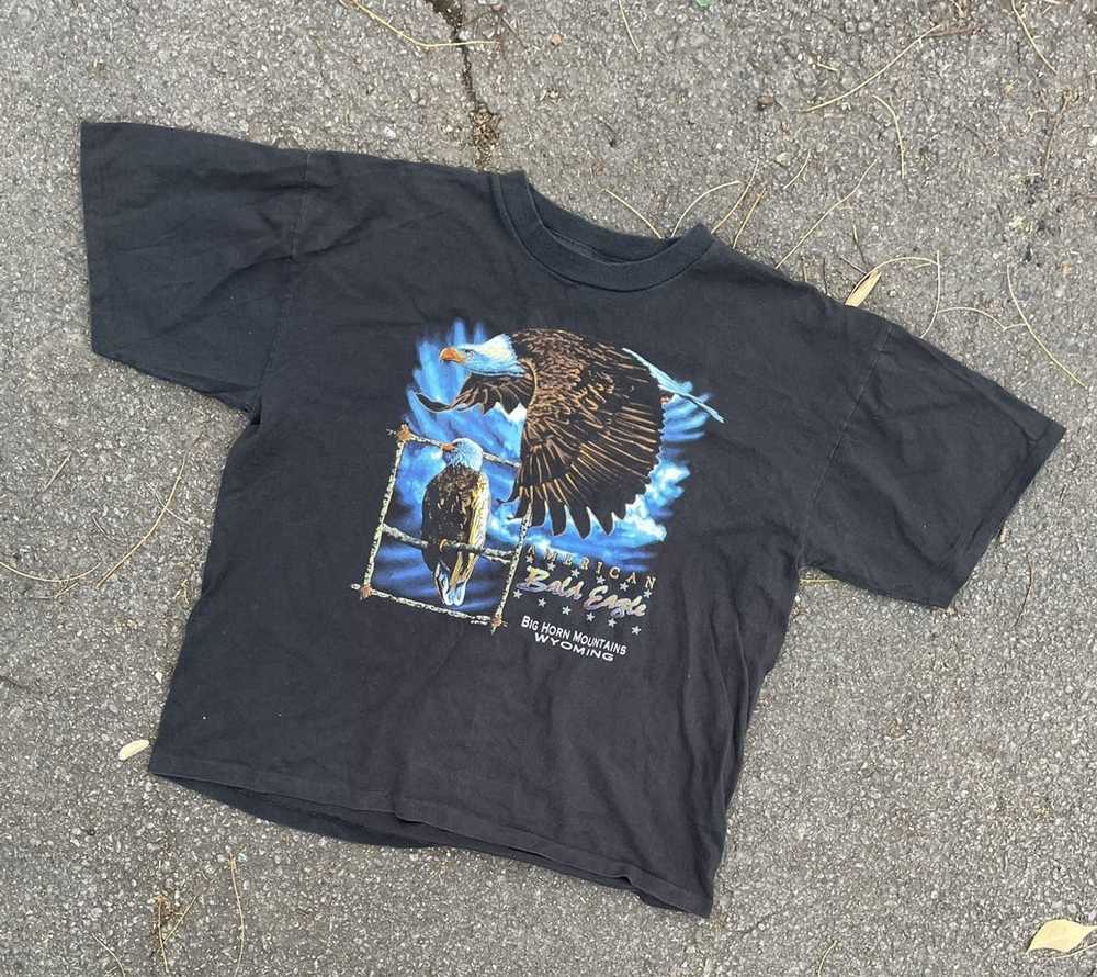 Vintage 90s bald eagle shirt Wyoming - image 1