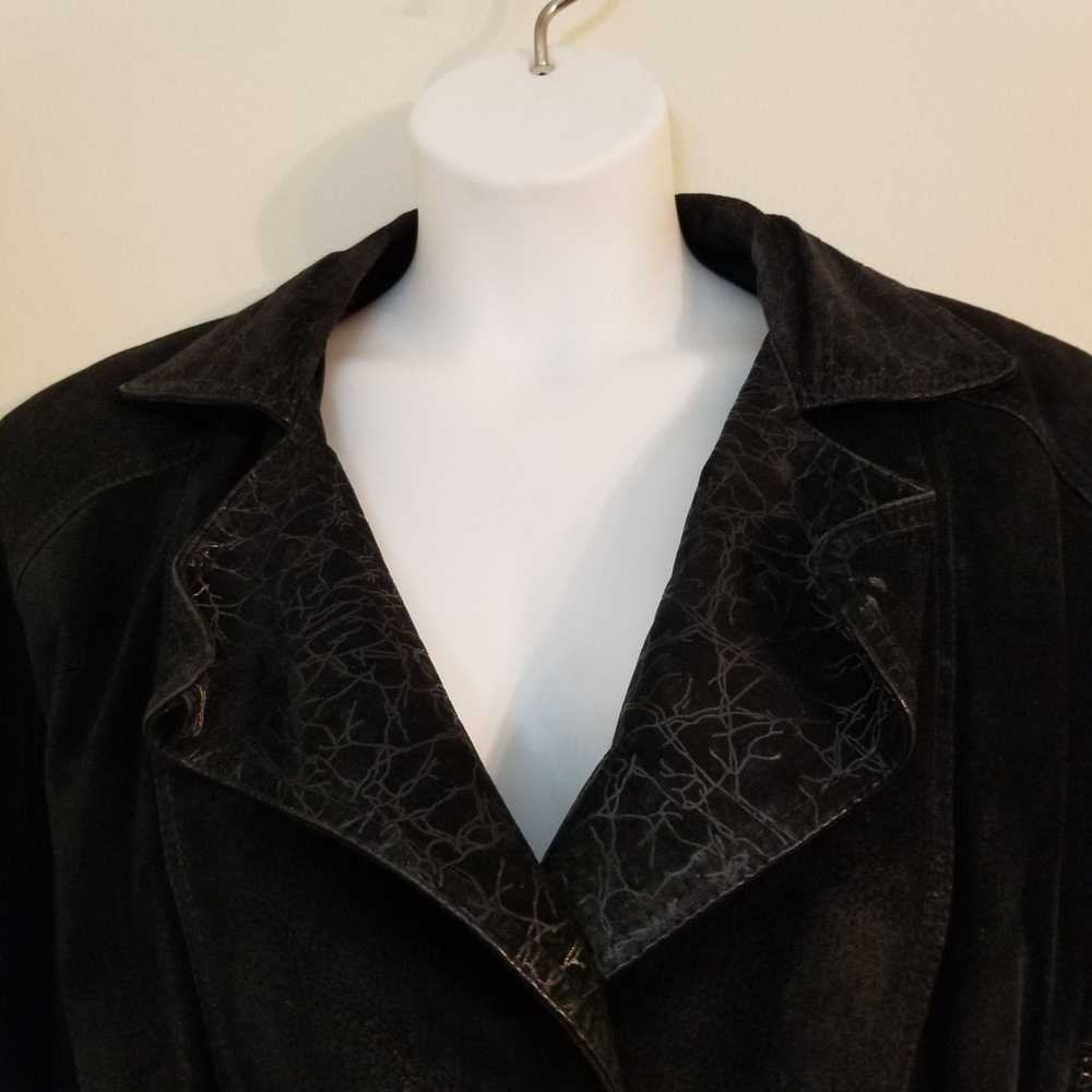 Vintage Byrnes Baker M Black Leather Bomber Jacke… - image 5