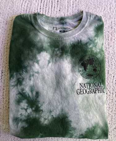 Streetwear national geographic tie-dye long-sleeve