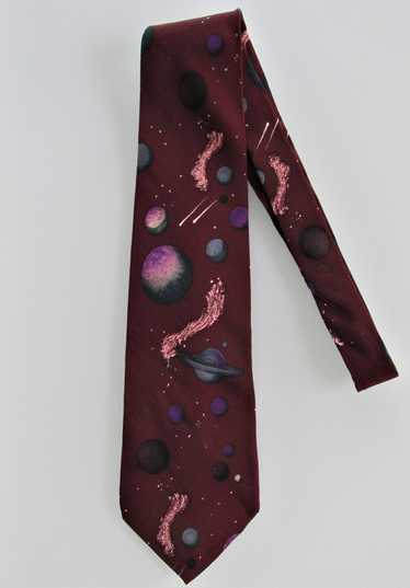 Other Santavelli Space/Planet Men's Silk Tie