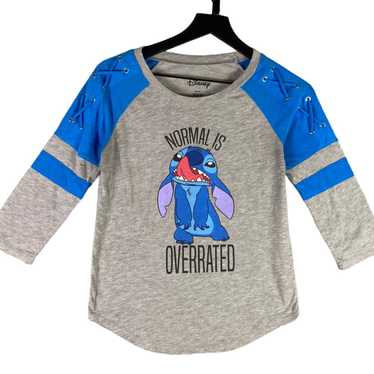 L Juniors Lilo & Stitch Babydoll T-shirt Crop Top Spring Summer