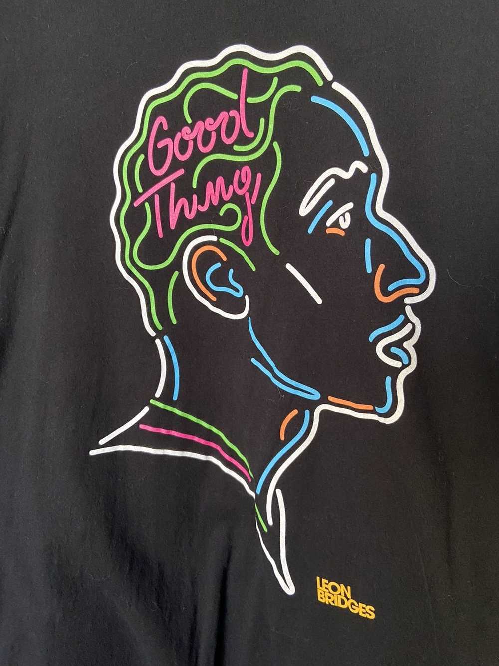 Canvas Leon Bridges Good Thing Tour T shirt 2018 - image 3