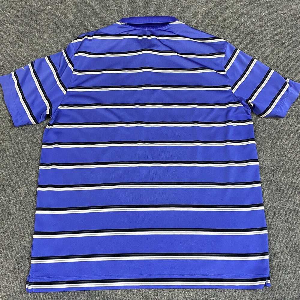 Nike Nike Golf Mens Polo Shirt L Blue Striped Per… - image 7