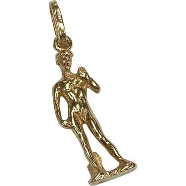 Statue of David 18K Gold Vintage Charm, David of M