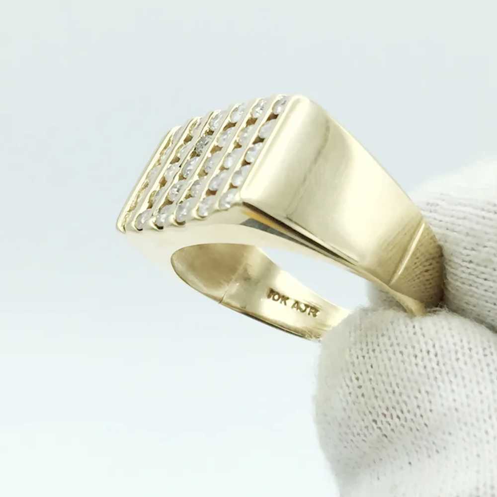 10K Men's Diamond Ring - image 3