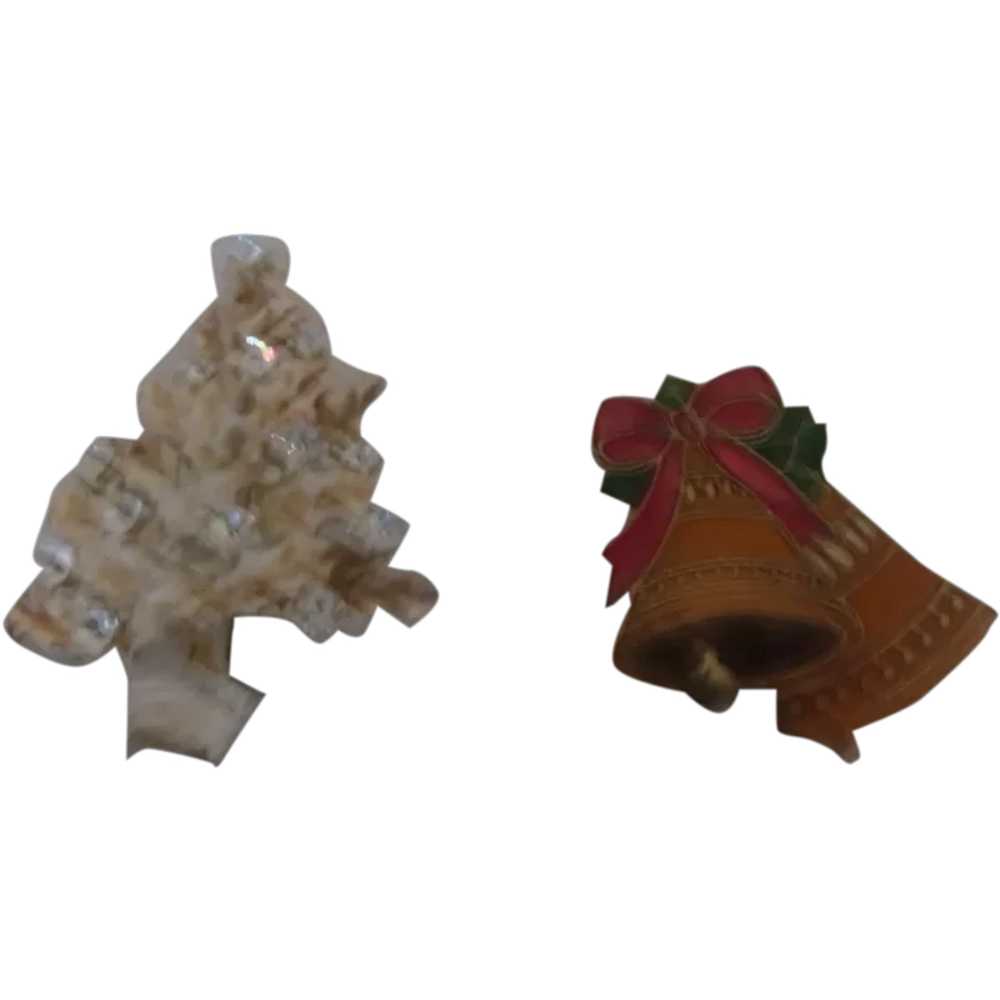 Christmas Tree and Bells Pins - Free shipping - image 1