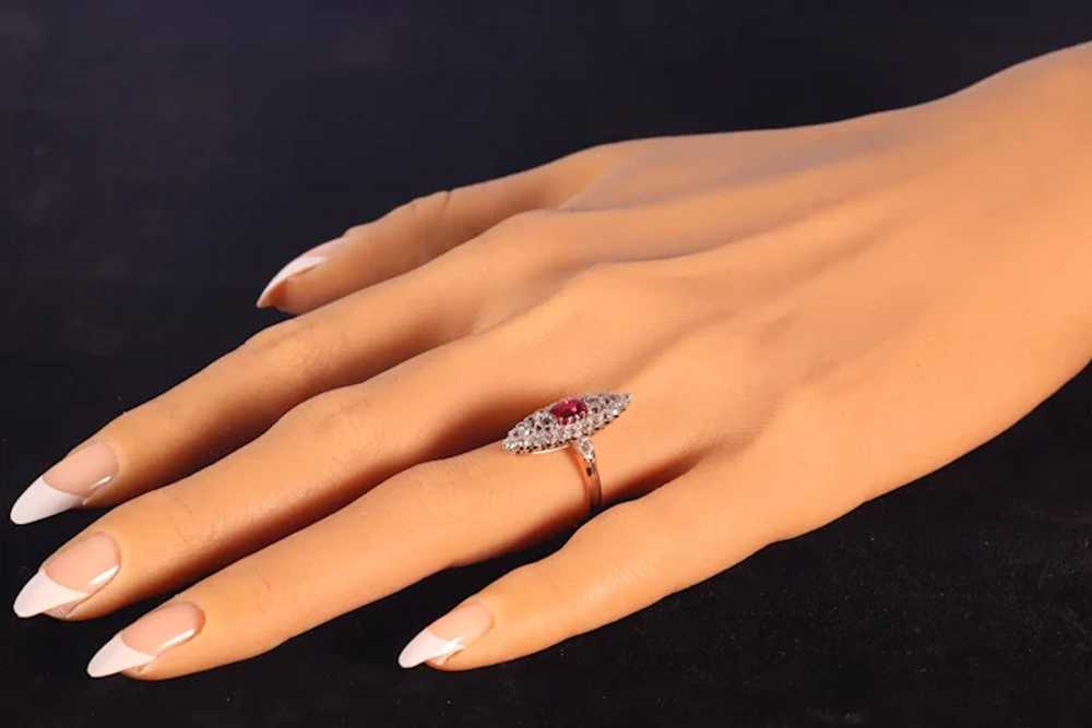 Antique Victorian diamond ring with lovely untrea… - image 3