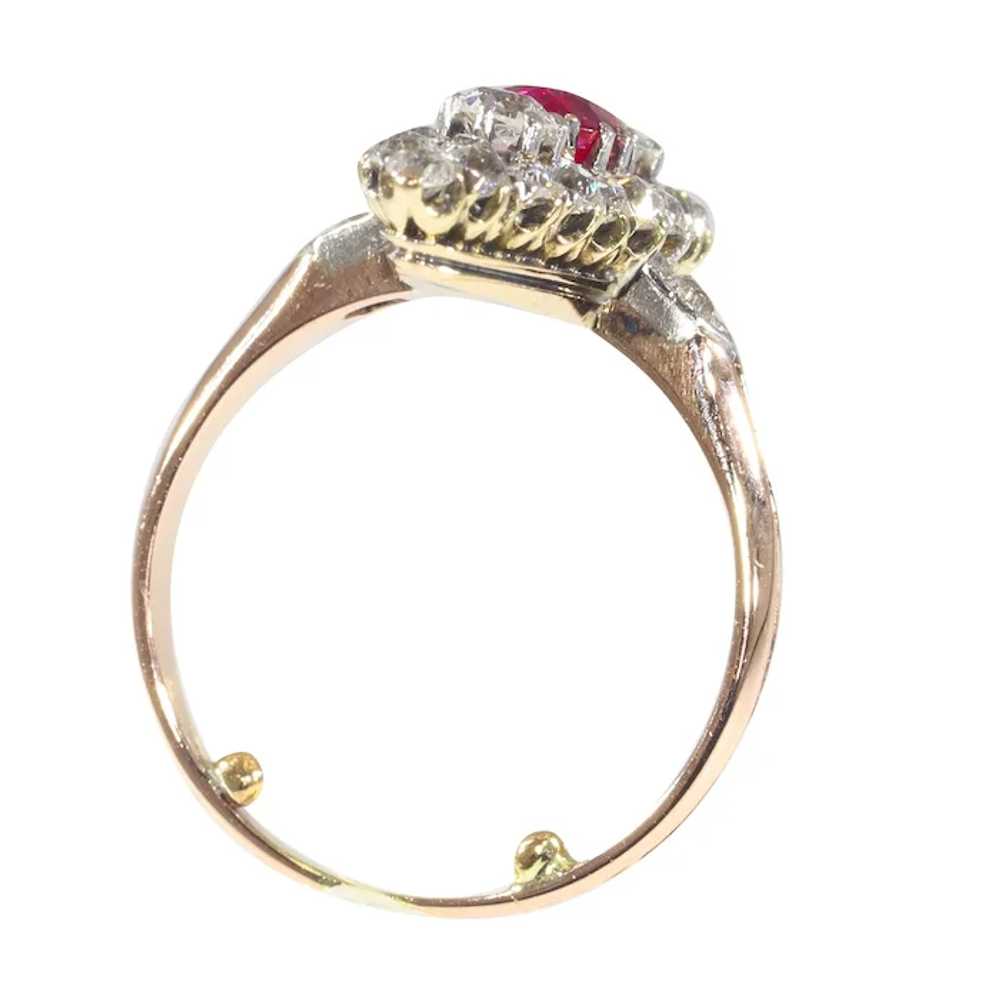 Antique Victorian diamond ring with lovely untrea… - image 4
