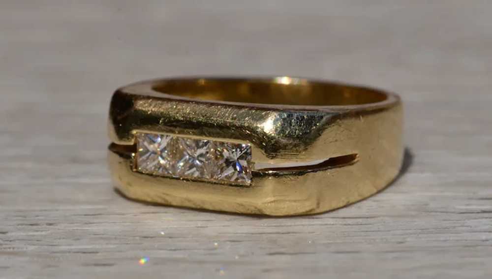 Men's 14K Yellow Gold Diamond Engagement Ring - image 2
