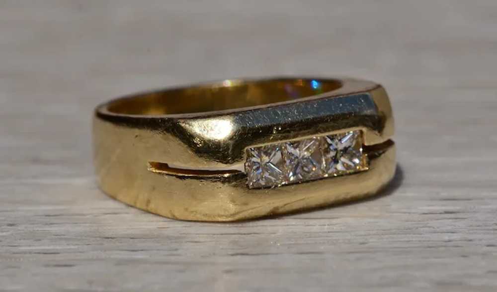 Men's 14K Yellow Gold Diamond Engagement Ring - image 5