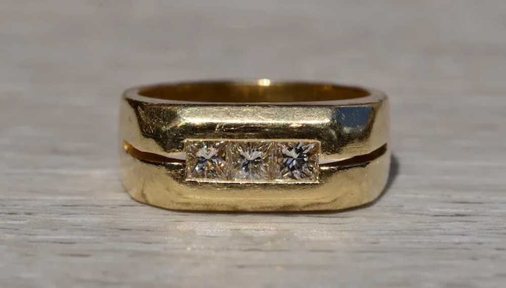 Men's 14K Yellow Gold Diamond Engagement Ring - image 6
