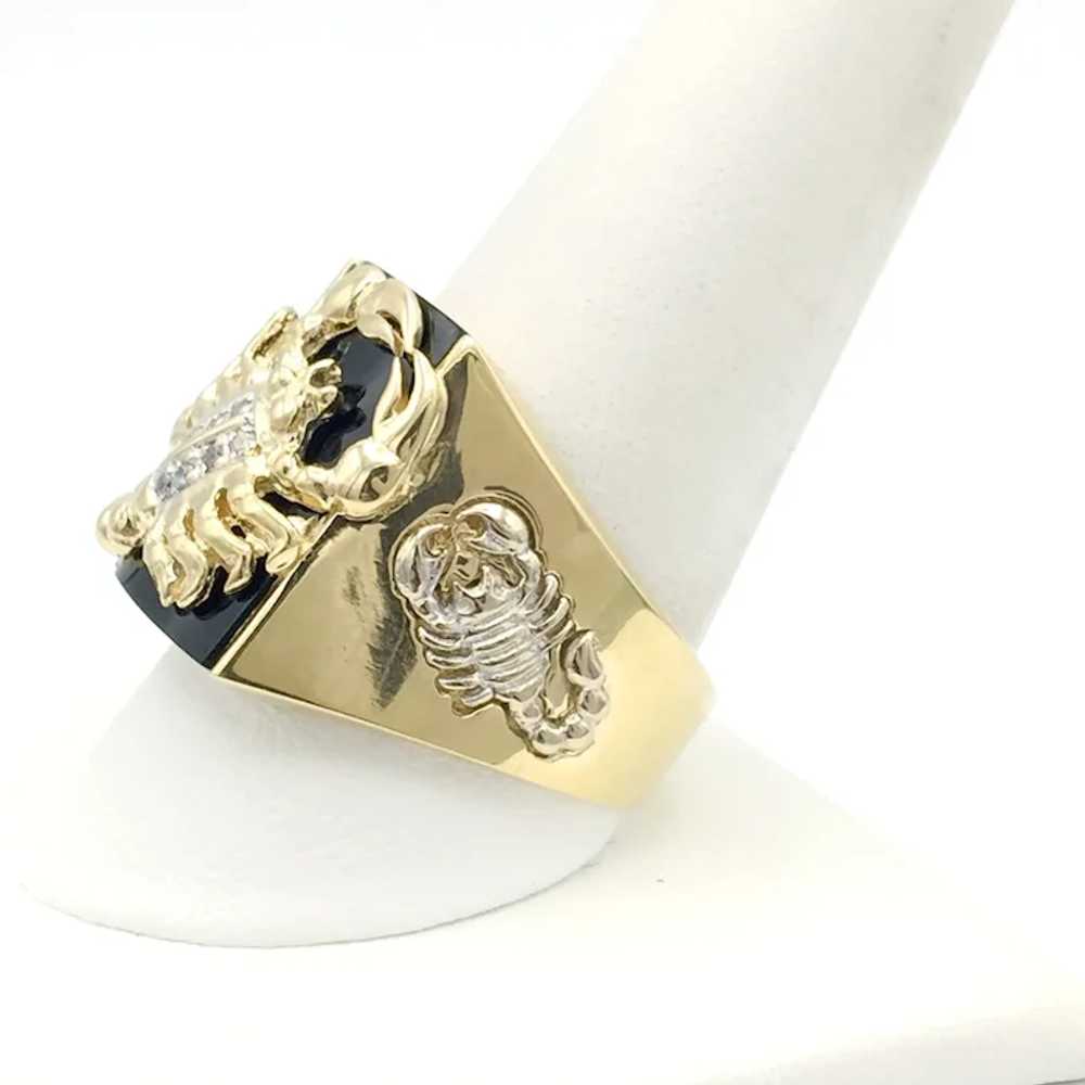 18K Men's Scorpion Ring - image 2