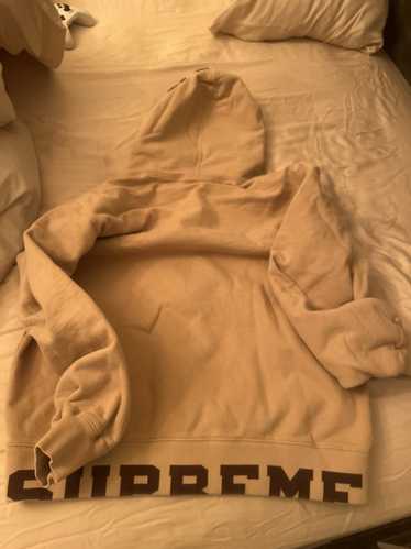 Supreme Supreme Cropped Logos Hoodie Tan/Brown