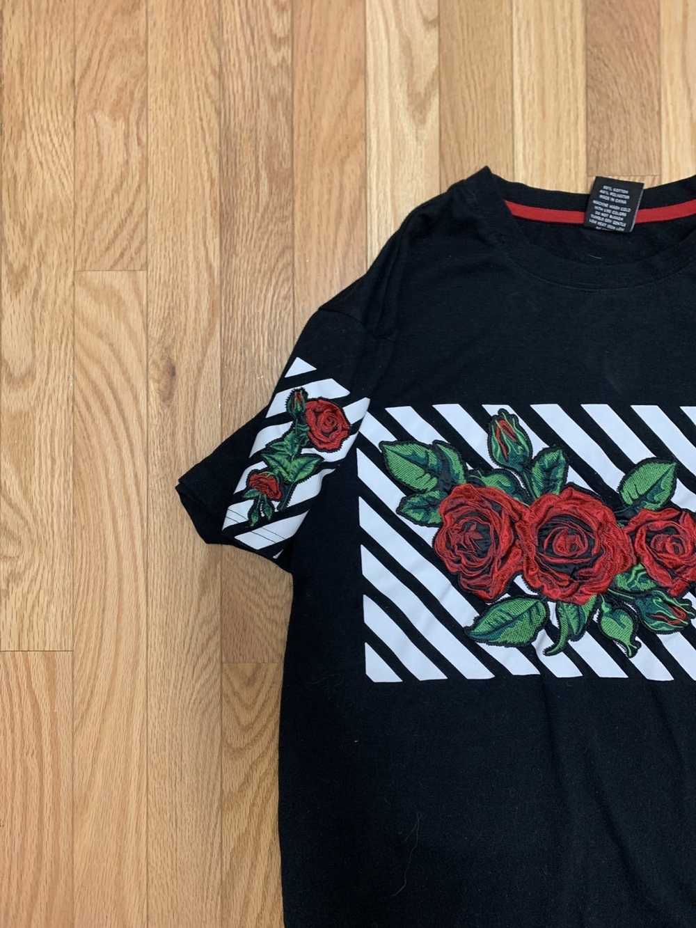 Streetwear Embroidered Rose T Shirt - image 4