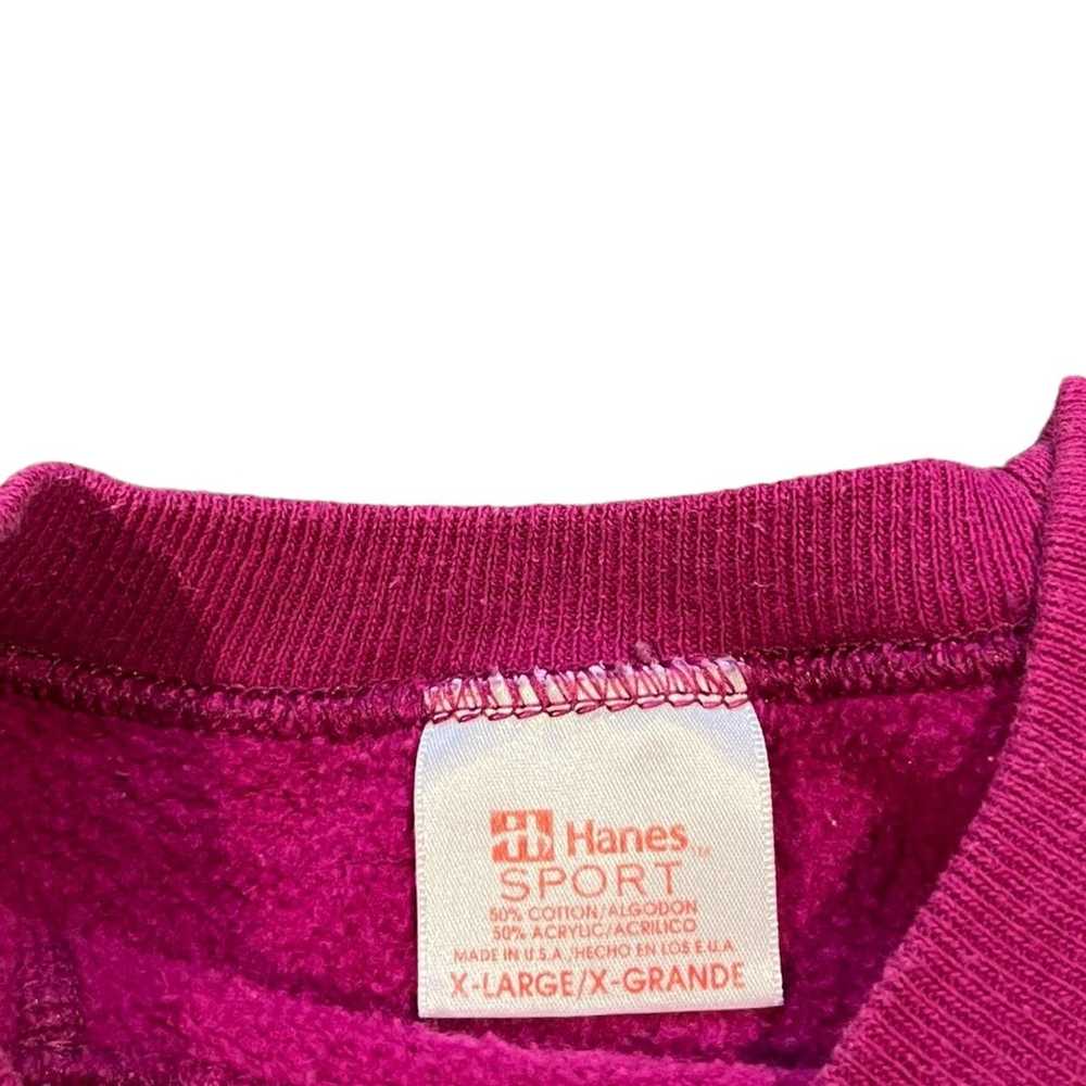Hanes × Vintage 80s Hanes Sport Magenta Sweatshirt - image 2
