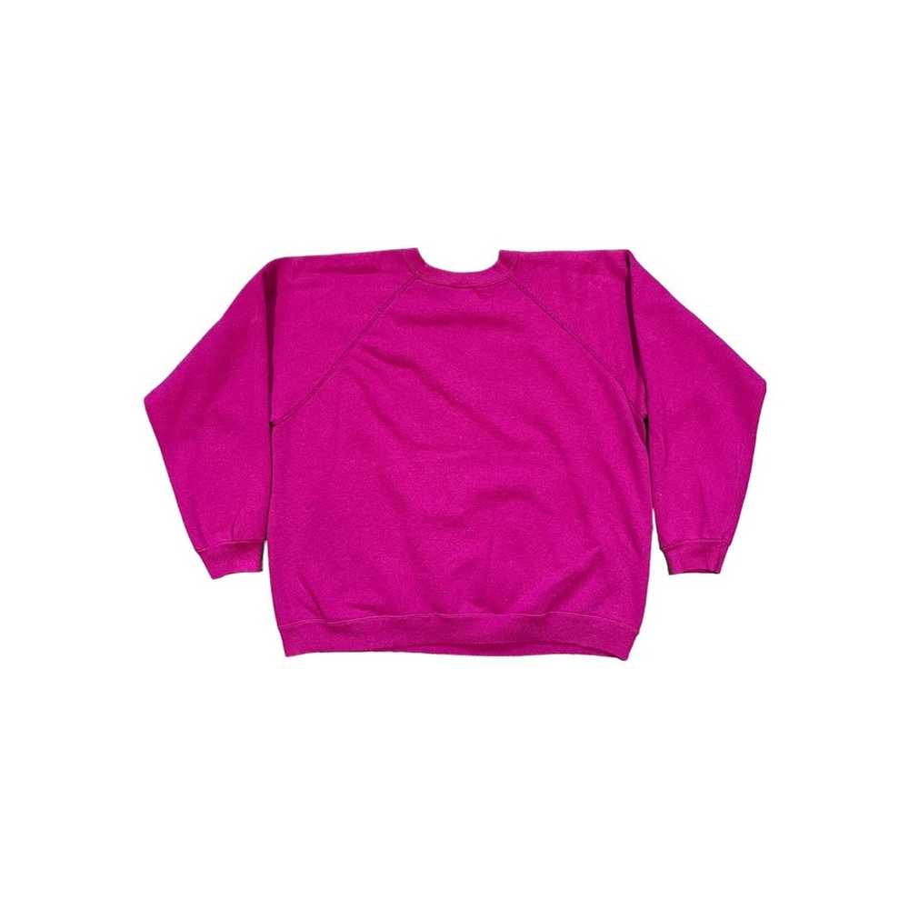 Hanes × Vintage 80s Hanes Sport Magenta Sweatshirt - image 3
