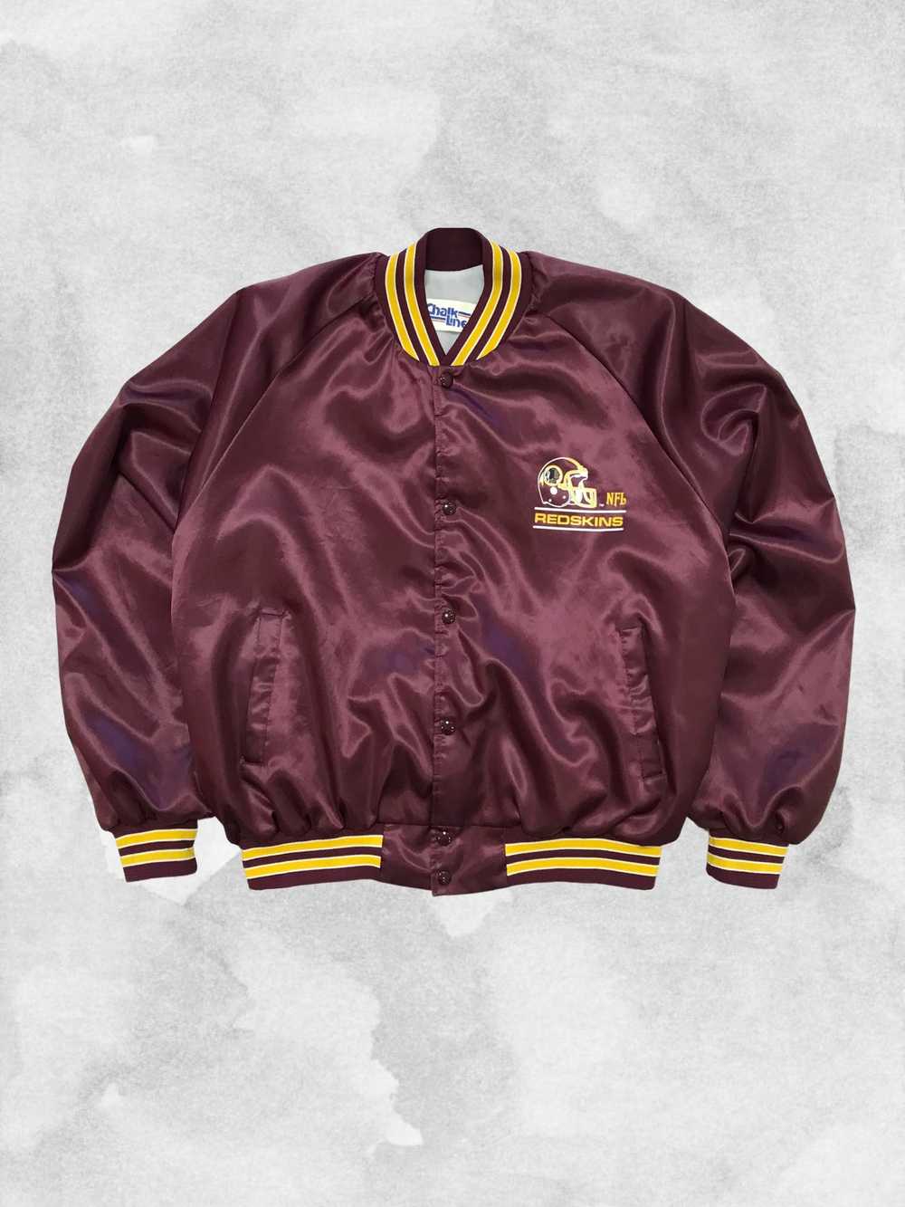 Washington Redskins NFL Men's Starter O-LINE Button Up Satin Jacket -  Burgundy (2XL)