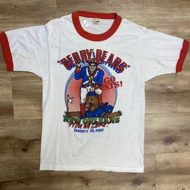 Vintage New England Patriots Bike Jersey Tee - Diamonds & Rust