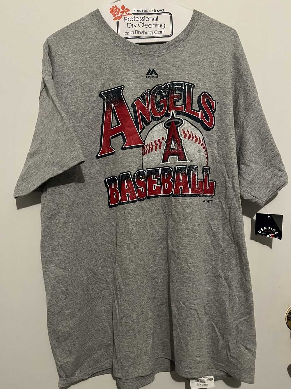 Men's Los Angeles Angels Albert Pujols Majestic Red Logo Official Name &  Number T-Shirt