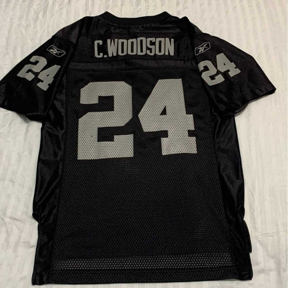 Authentic Reebok Oakland Raiders Charles Woodson #24 Jersey NFL On Field  Size 54