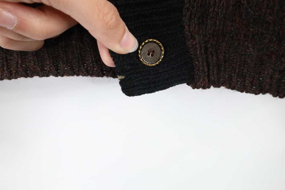 Vintage Vintage 60s Grunge Wool Knit Full Button … - image 8
