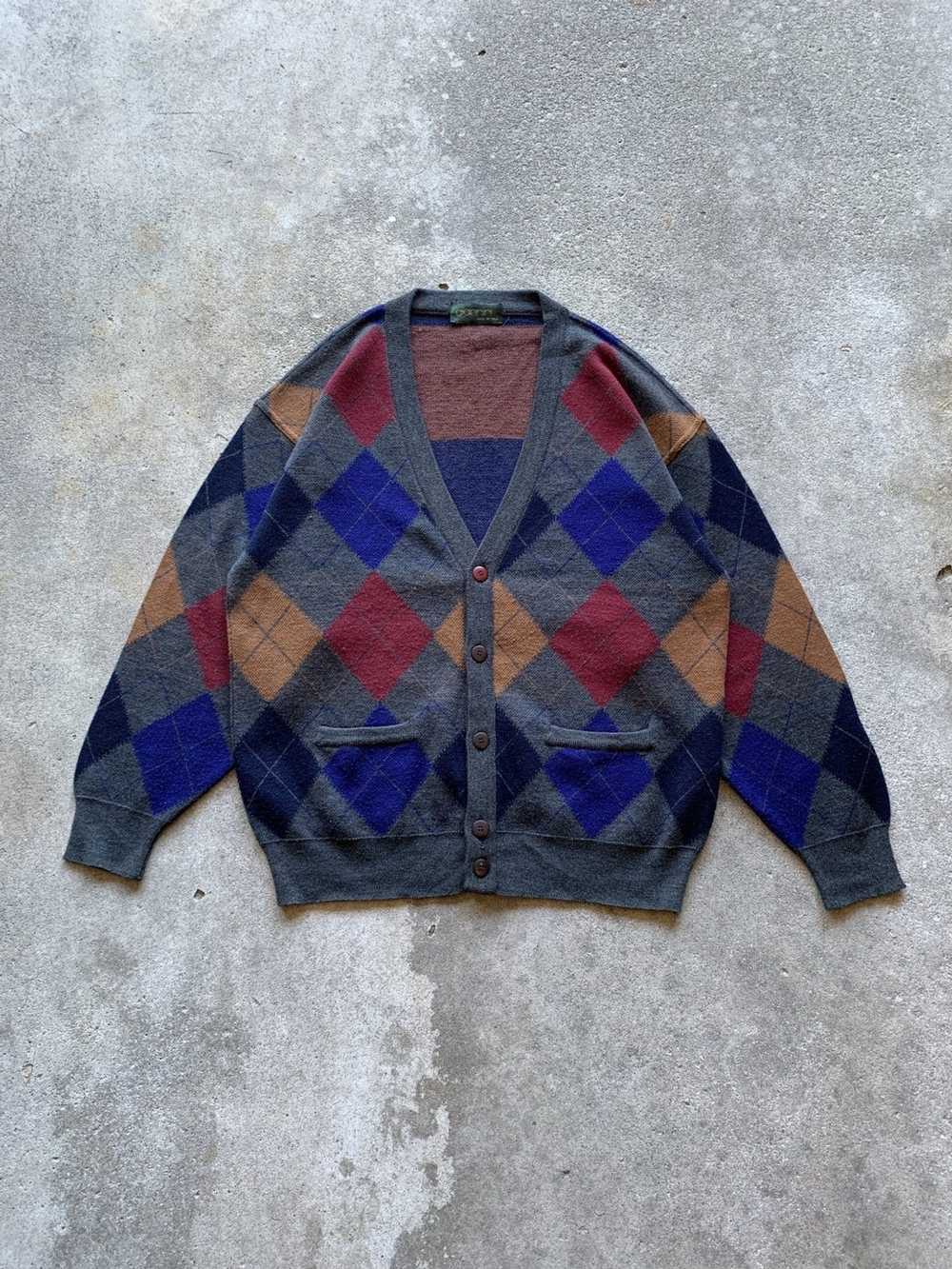Coloured Cable Knit Sweater × Japanese Brand × Vi… - image 1