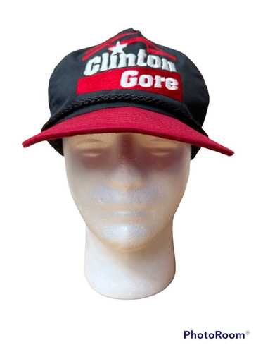 Other Vintage Clinton Gore Red/Black/White Trucker