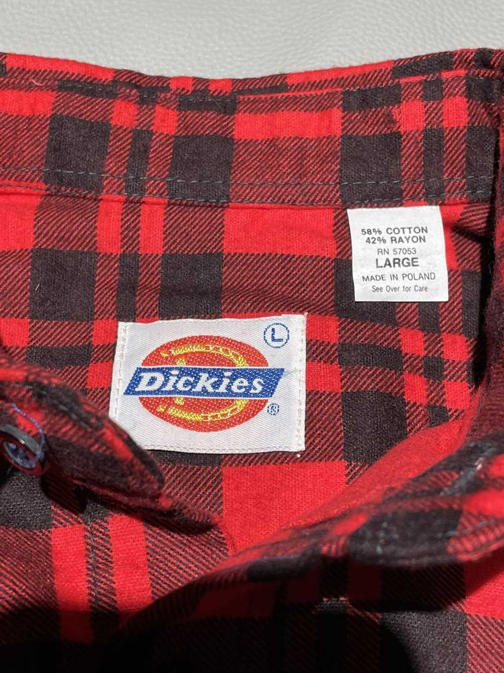 Dickies Vintage 80s/90s dickies plaid flannel but… - image 2