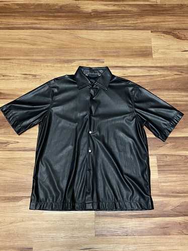 Designer Leather button up