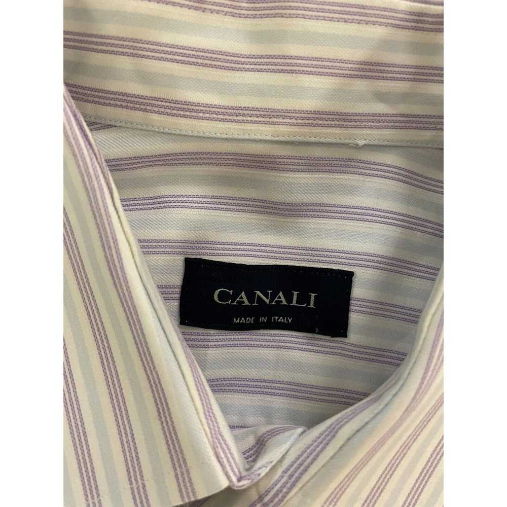 Canali Shirting Stripe Straight Collar Shirt - image 7