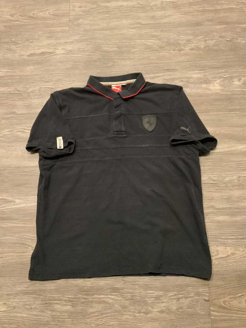 Scuderia Ferrari Men's Puma Small Shield Logo Polo Shirt-Black – Racing  Hall of Fame Collection