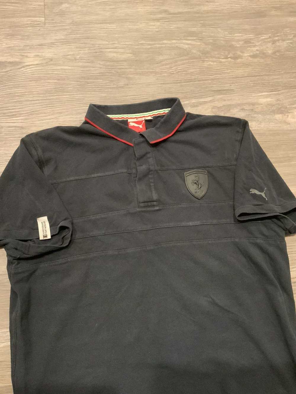 Scuderia Ferrari Men's Puma Small Shield Logo Polo Shirt-Black – Racing  Hall of Fame Collection