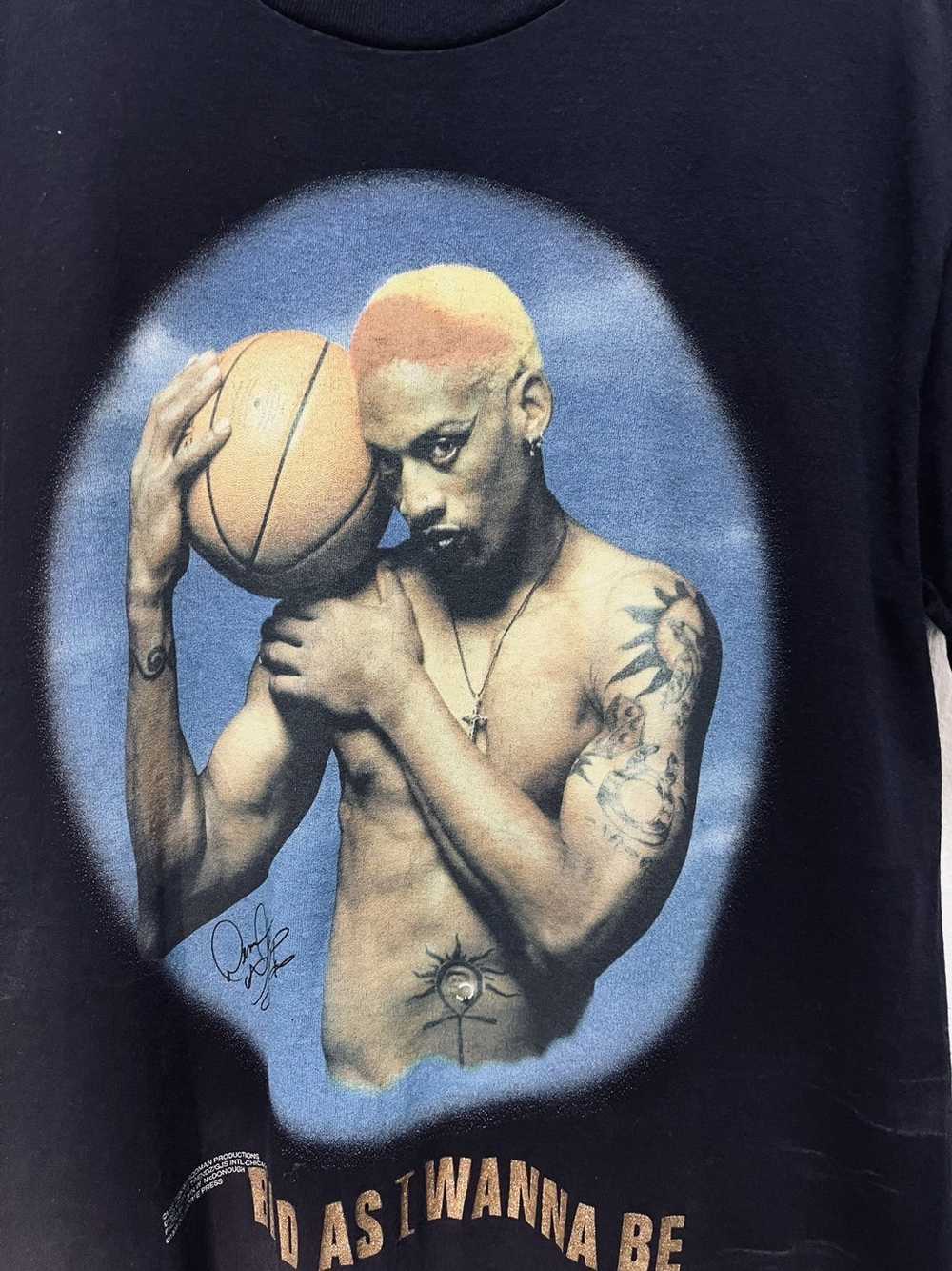 NBA × Rap Tees × Vintage Vintage Dennis Rodman Ra… - image 3