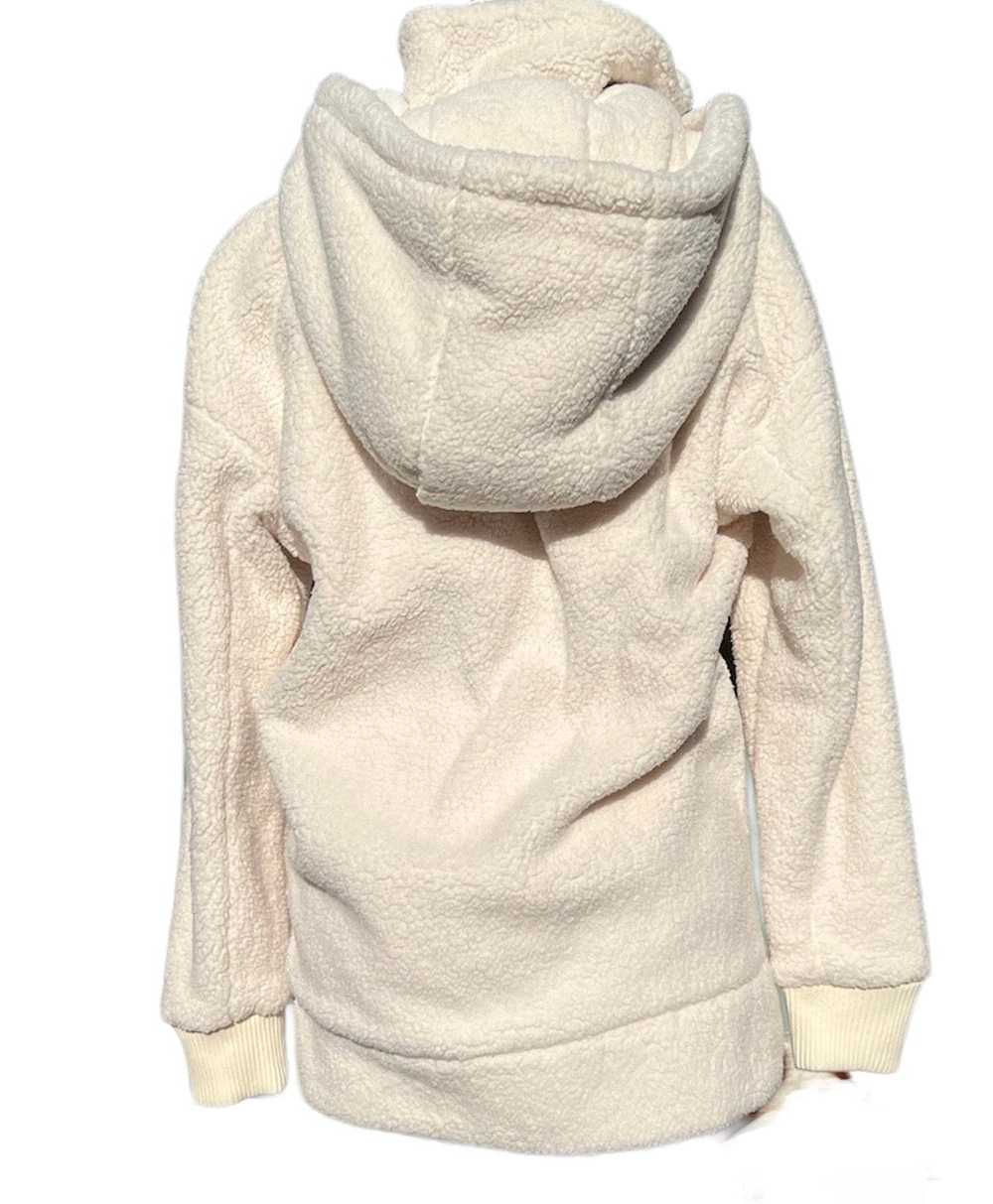 ATHLETA Tugga Long Sherpa Jacket Natural XS - image 2