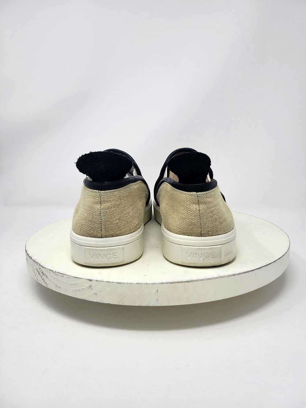 vince. Size 40 (10) Beige & White & Black Loafer … - image 3