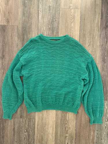Vintage VINTAGE TURQUOISE KNITTED SWEATER - image 1