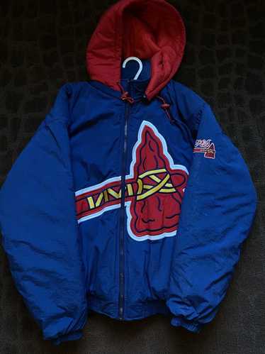 Atlanta Braves Vintage Starter 90’s Pullover Zip Jacket Size Mens Large