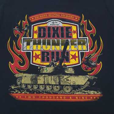 Gildan 2009 Dixie Thunder Run T Shirt Soldiers He… - image 1