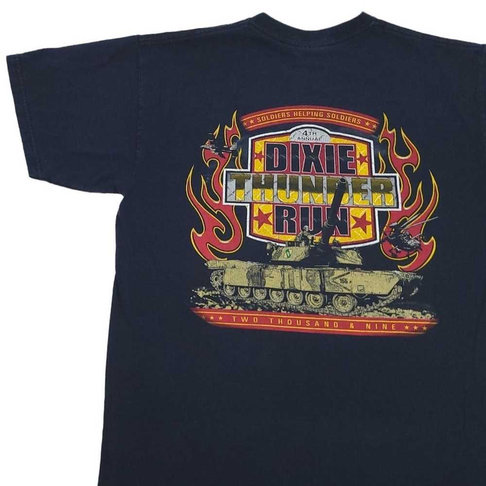 Gildan 2009 Dixie Thunder Run T Shirt Soldiers He… - image 5