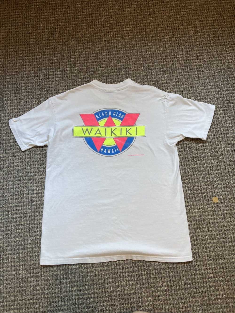 Streetwear Waikiki neon tourism vintage tee - image 2