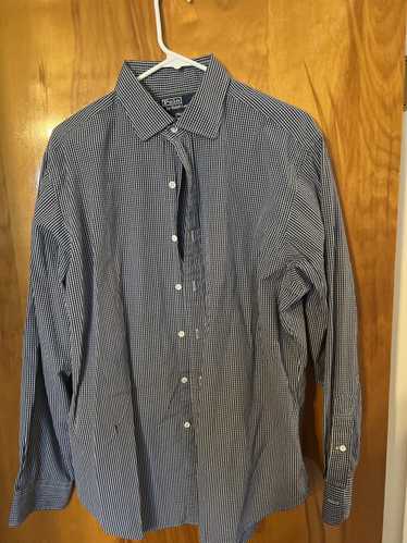 Polo Ralph Lauren Dark blue checkered polo button 