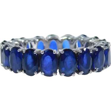 Exquisite 13.30ctw Natural Sapphire Eternity Band… - image 1