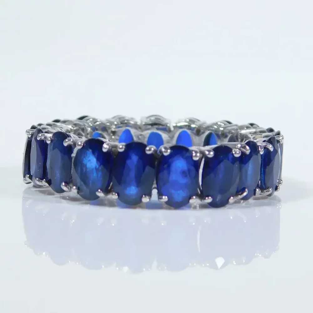 Exquisite 13.30ctw Natural Sapphire Eternity Band… - image 3