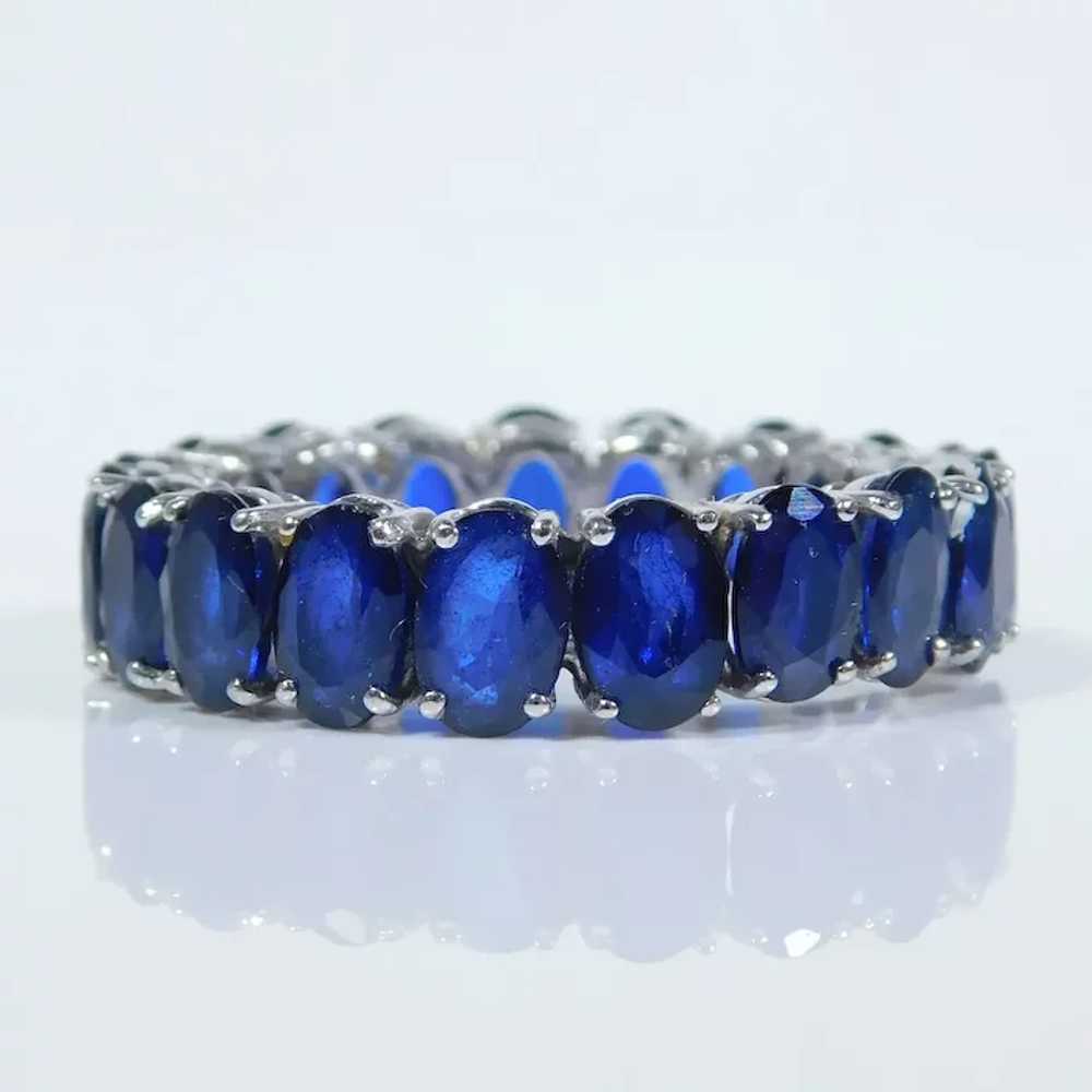 Exquisite 13.30ctw Natural Sapphire Eternity Band… - image 4